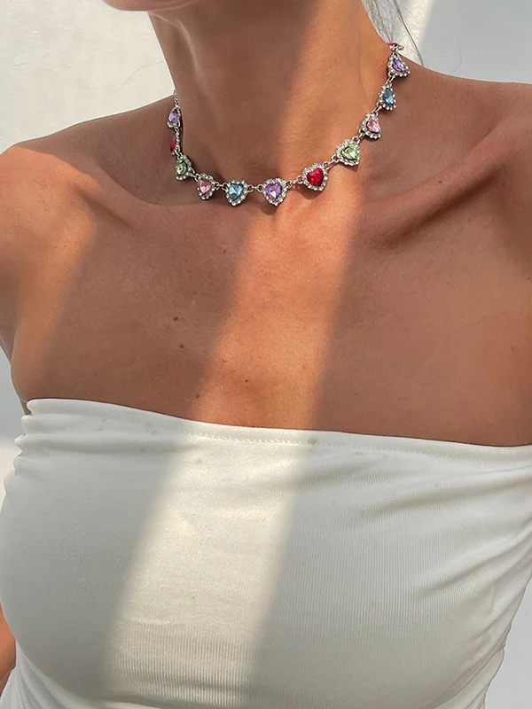 Geometric Heart Shape Necklaces Accessories - Image 5