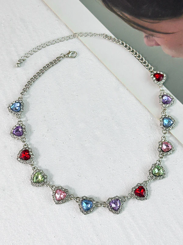 Geometric Heart Shape Necklaces Accessories - Image 7