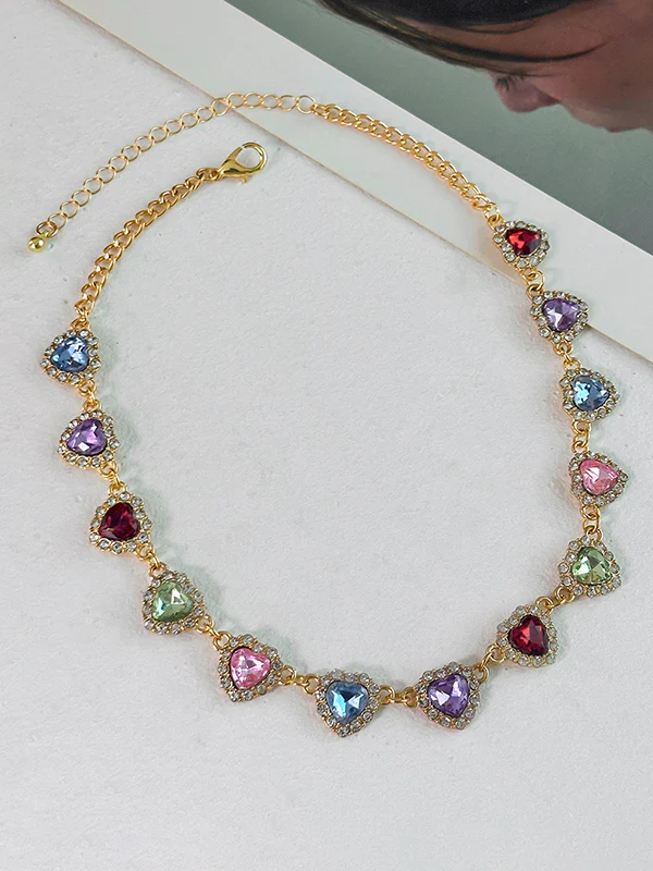 Geometric Heart Shape Necklaces Accessories - Image 9