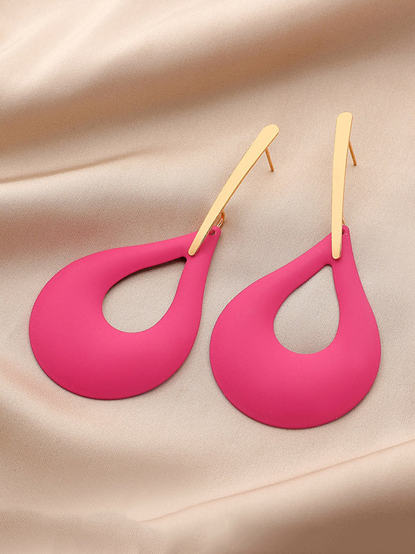 Geometric Hollow Drop Earrings - Image 10