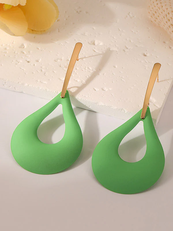 Geometric Hollow Drop Earrings - Image 12