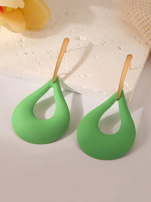 Geometric Hollow Drop Earrings - Image 13