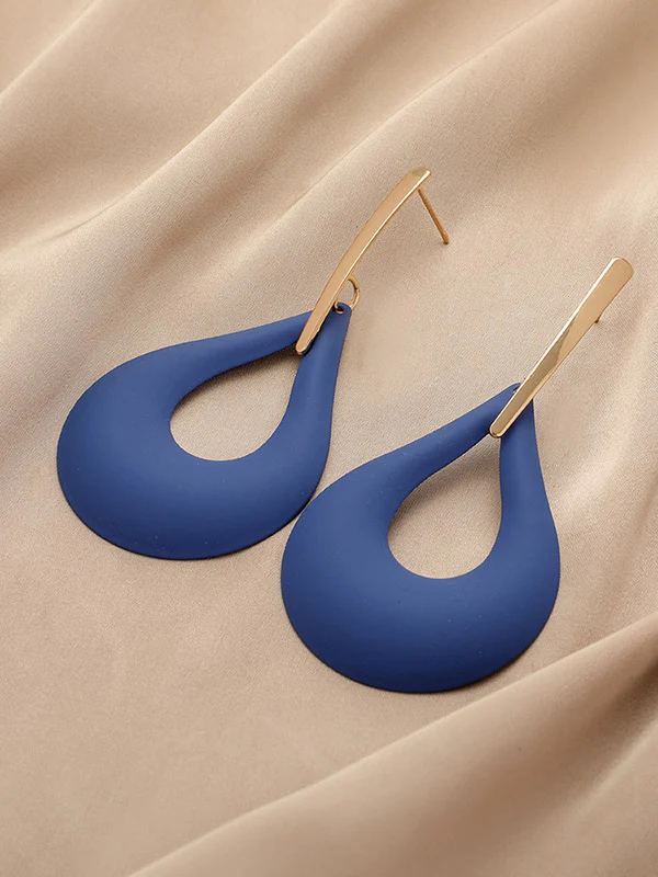 Geometric Hollow Drop Earrings - Image 14