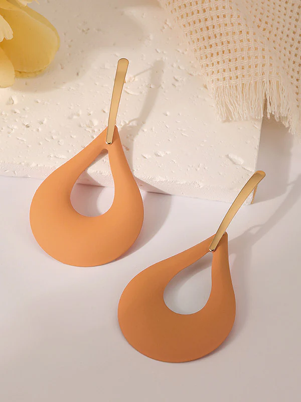 Geometric Hollow Drop Earrings - Image 16