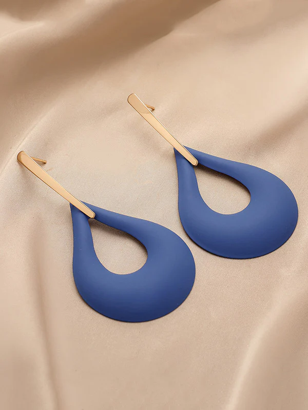 Geometric Hollow Drop Earrings - Image 6