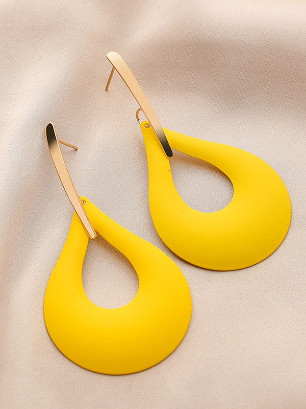 Geometric Hollow Drop Earrings - Image 8