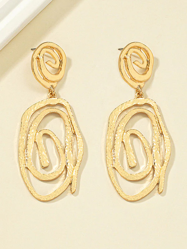 Geometric Hollow Drop Earrings Earrings Accessories - Image 5