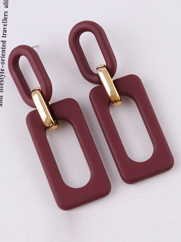 Geometric Hollow Earrings Accessories - Image 17