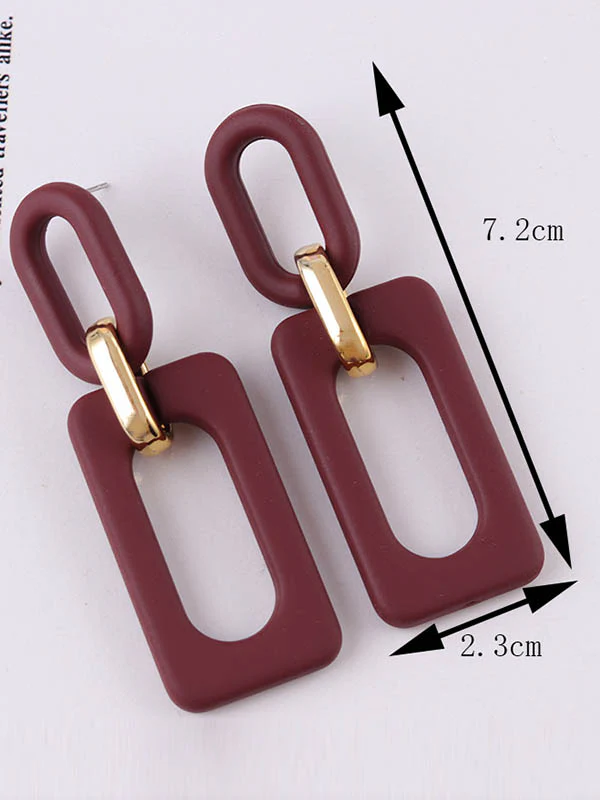 Geometric Hollow Earrings Accessories - Image 18