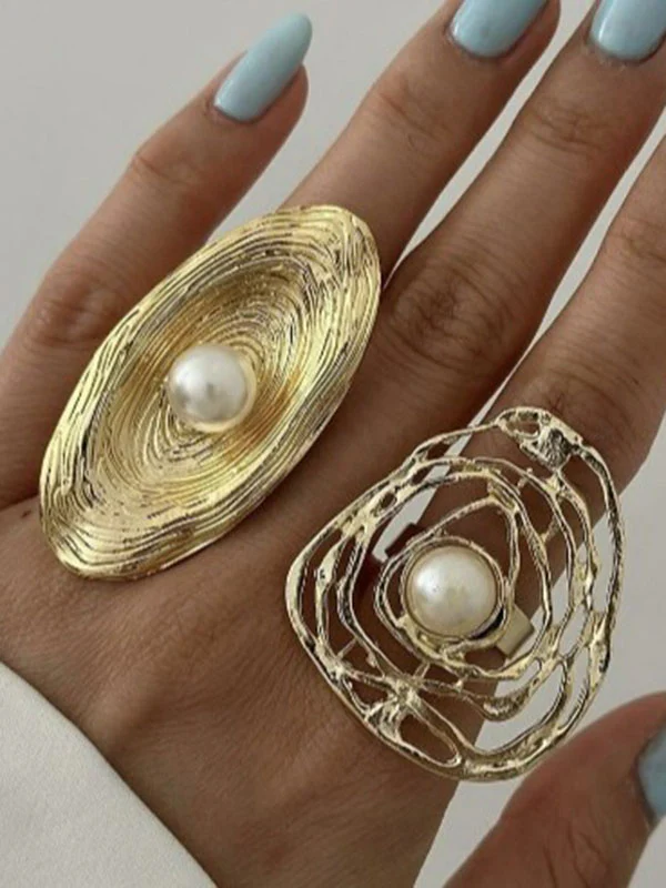 Geometric Hollow Rings Accessories - Image 3