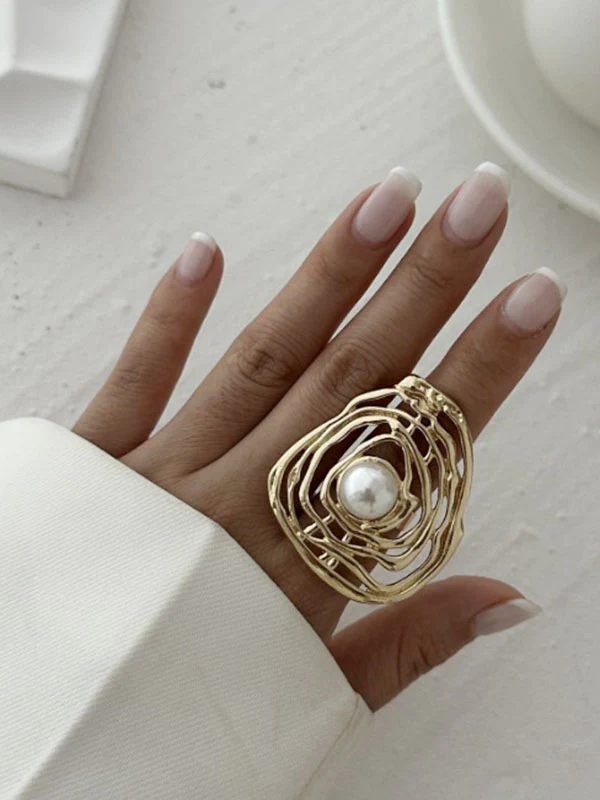 Geometric Hollow Rings Accessories - Image 4