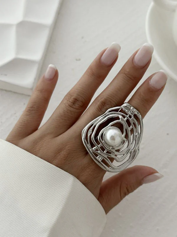 Geometric Hollow Rings Accessories - Image 5