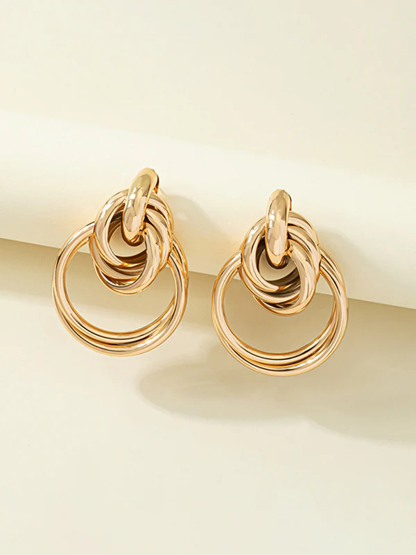 Geometric Hollow Shiny Earrings Accessories - Image 4