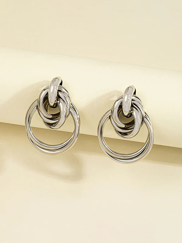 Geometric Hollow Shiny Earrings Accessories - Image 5