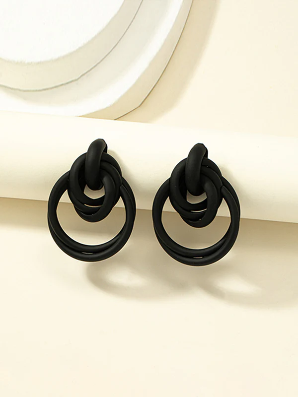 Geometric Hollow Shiny Earrings Accessories - Image 7
