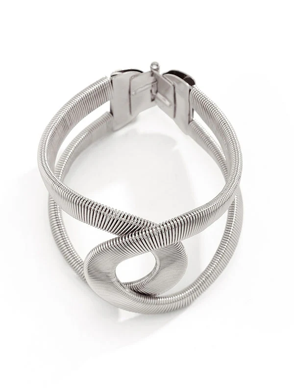 Geometric Hollow Snake Chain Solid Color Bracelet Accessories - Image 4