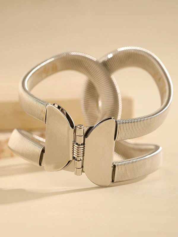 Geometric Hollow Snake Chain Solid Color Bracelet Accessories - Image 5