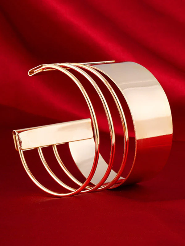 Geometric Hollow Solid Color Bracelet Accessories - Image 9