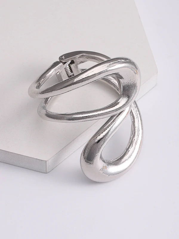 Geometric Hollow Solid Color Bracelet Accessories - Image 10