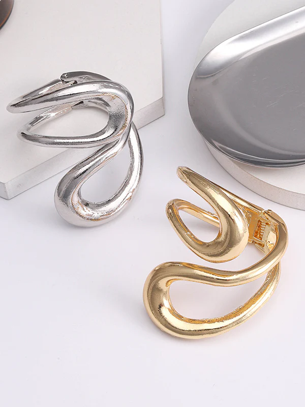 Geometric Hollow Solid Color Bracelet Accessories - Image 4