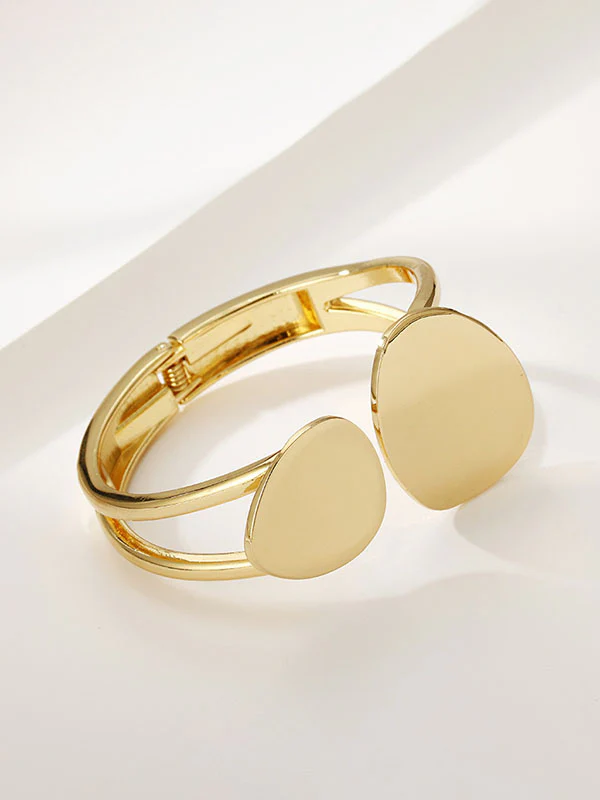 Geometric Hollow Solid Color Bracelet Accessories - Image 6