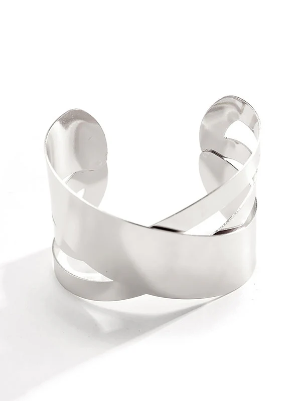 Geometric Hollow Solid Color Bracelet Accessories - Image 4