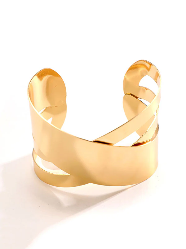Geometric Hollow Solid Color Bracelet Accessories - Image 5