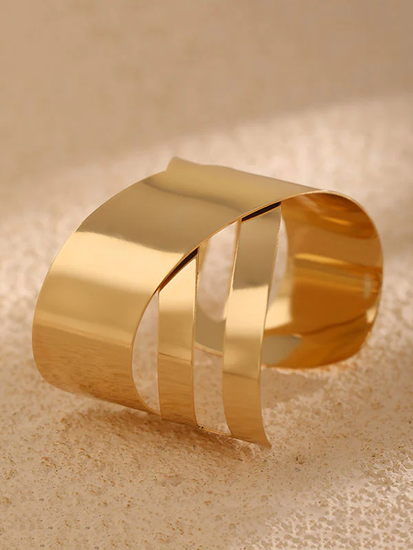 Geometric Hollow Solid Color Bracelet Accessories - Image 6