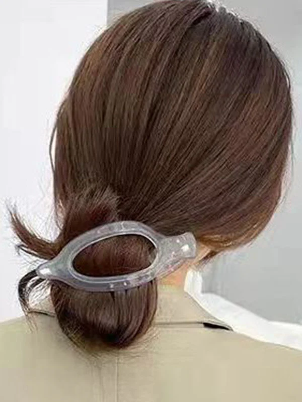 Geometric Hollow Solid Color Hair Clips - Image 5