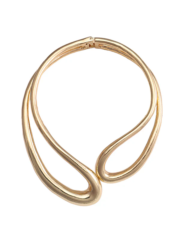 Geometric Hollow Solid Color Necklaces Accessories - Image 12