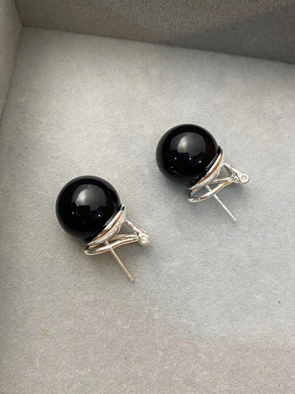 Geometric Imitation Pearl Earrings Accessories - Image 2