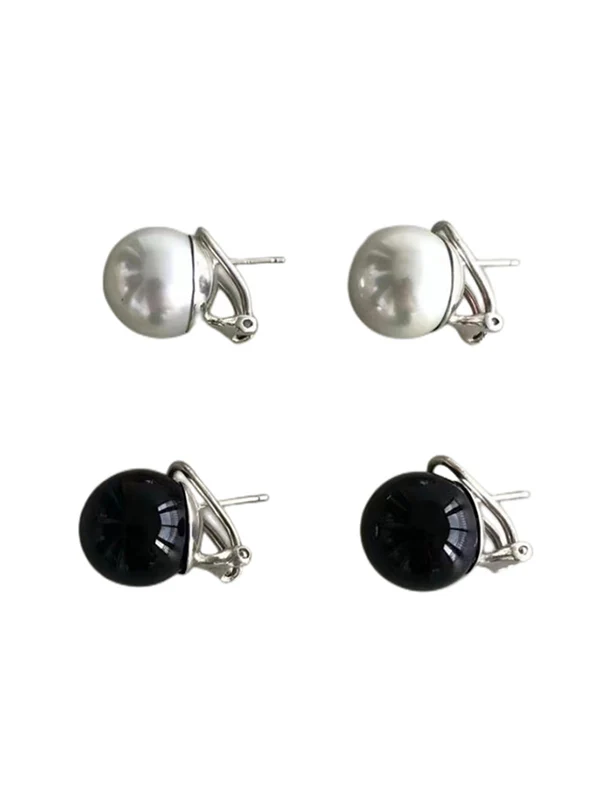 Geometric Imitation Pearl Earrings Accessories - Image 4