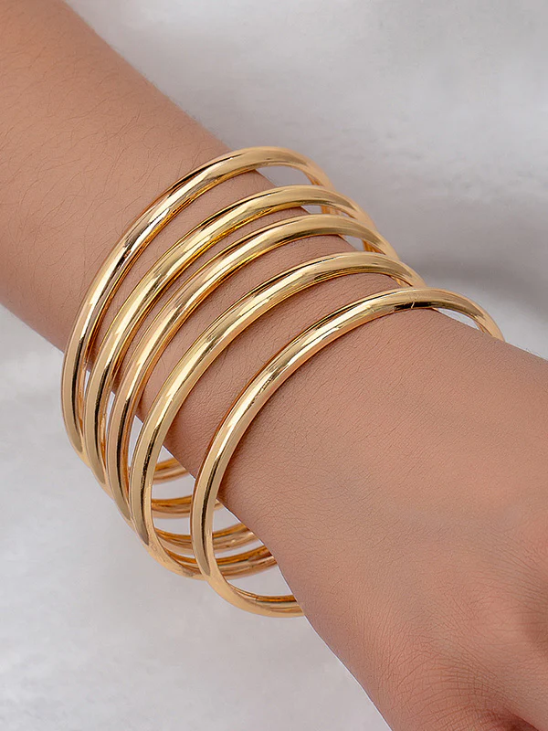 Geometric Layered Bracelet Accessories - Image 2