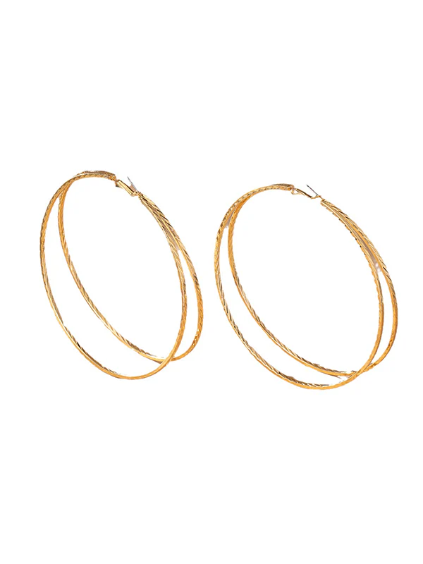 Geometric Layered Earrings Accessories - Image 5