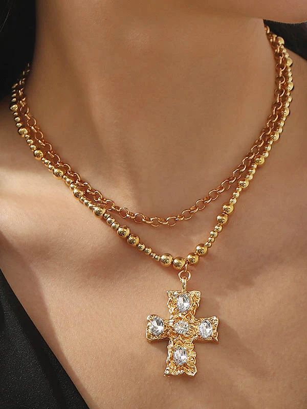 Geometric Layered Necklaces Accessories - Image 2