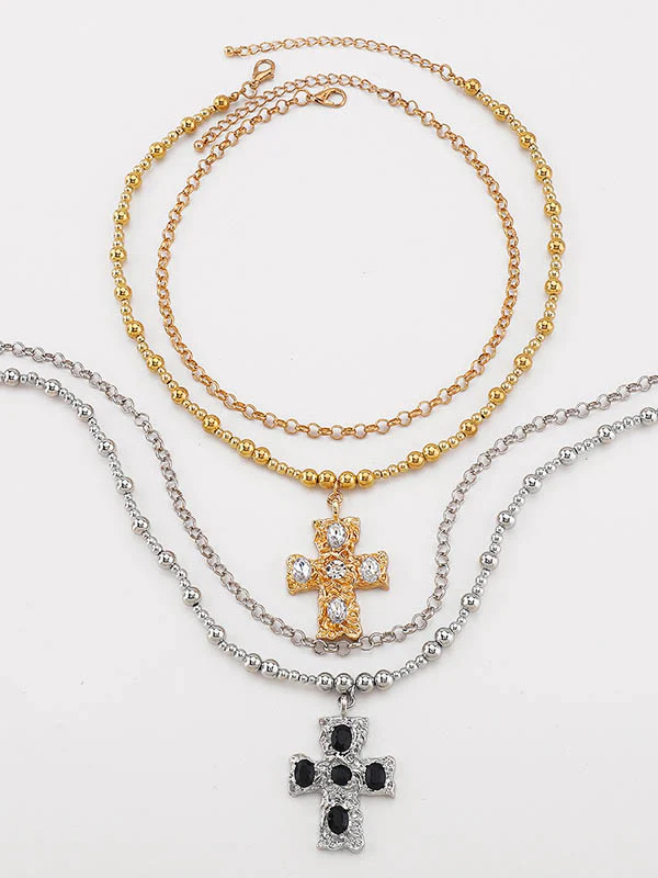 Geometric Layered Necklaces Accessories - Image 4