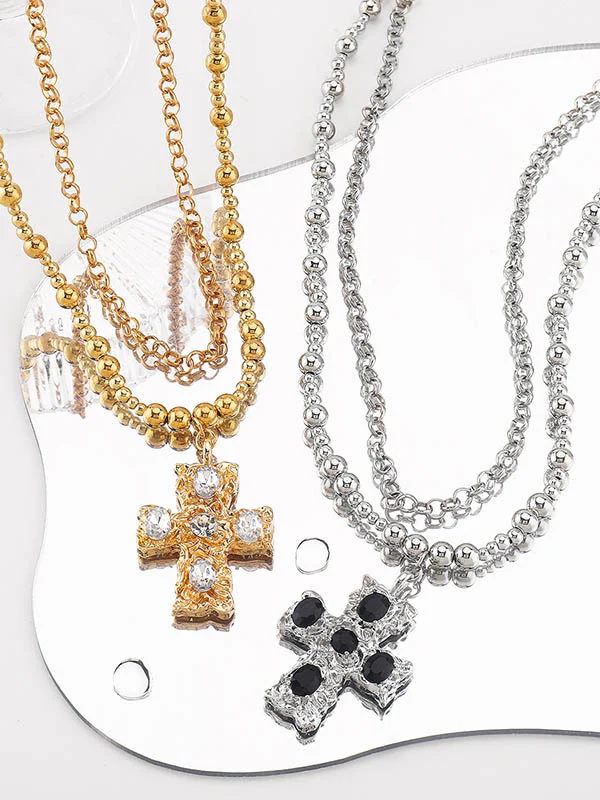 Geometric Layered Necklaces Accessories - Image 5