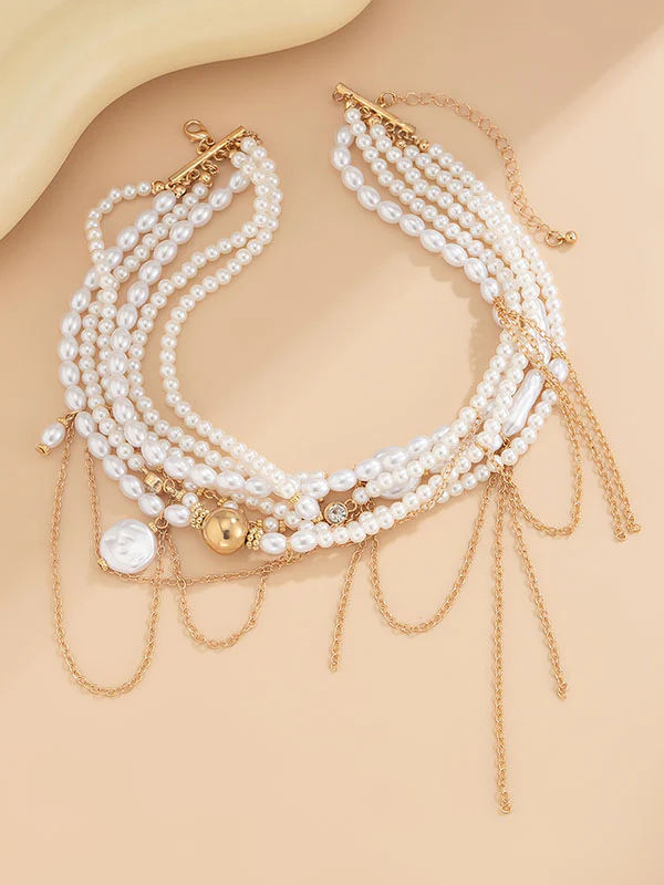 Geometric Layered Tasseled Necklaces Accessories - Image 5
