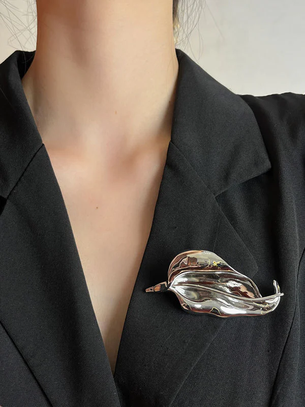 Geometric Leaves Shape Brooch Accessories - Image 2