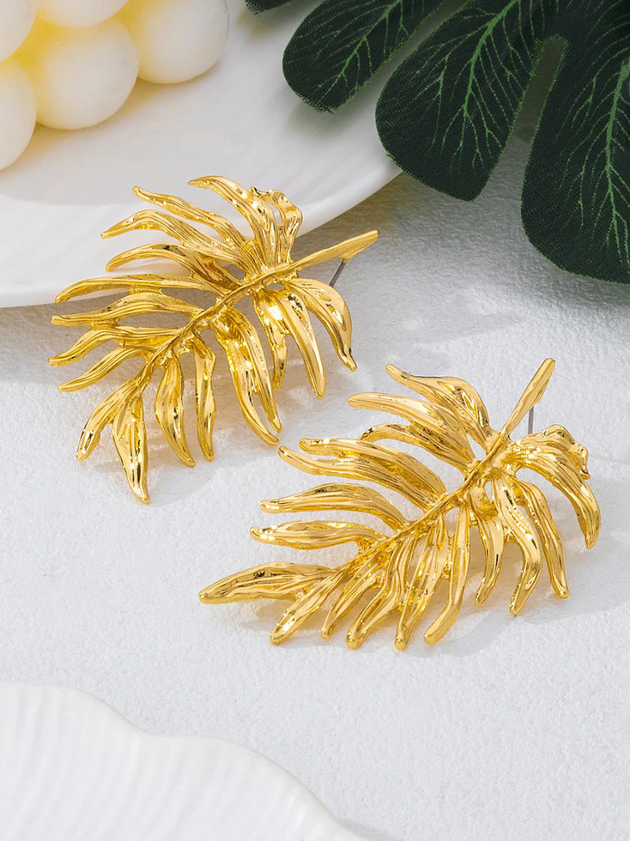 Geometric Leaves Shape Earrings Accessories - Image 4