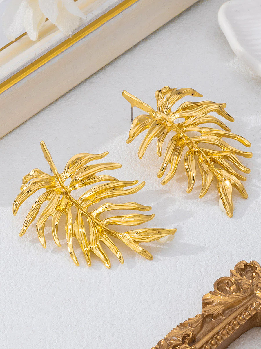 Geometric Leaves Shape Earrings Accessories - Image 5