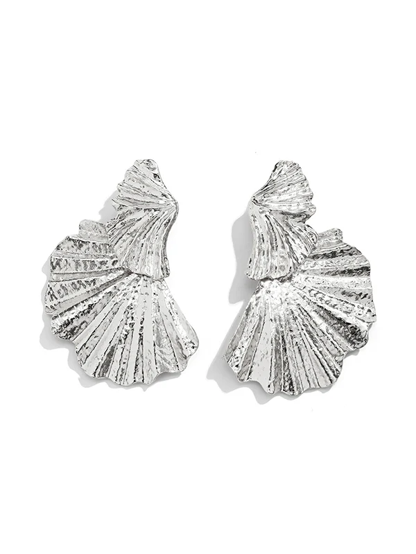 Geometric Leaves Shape Solid Color Drop Earrings - Image 14