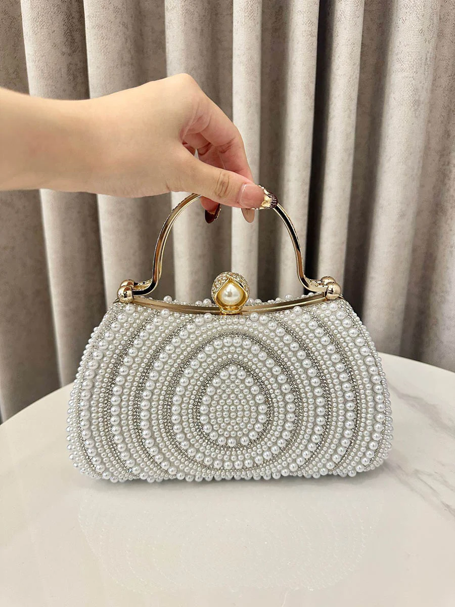 Geometric Lock Rhine Stones Shiny Crossbody Bags Evening Bags & Clutches - Image 6