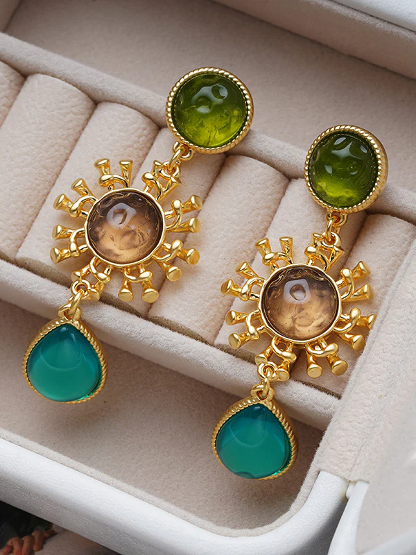 Geometric Multi-Colored Earrings Accessories - Image 3