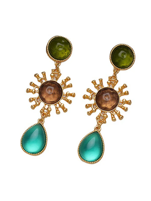 Geometric Multi-Colored Earrings Accessories - Image 4