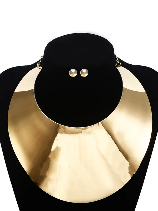 Geometric Necklaces Accessories + Earrings Accessories + Bracelet Accessories Three Pieces Set - Image 5
