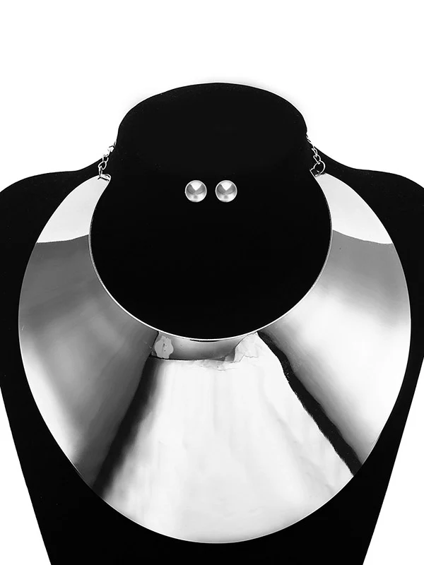 Geometric Necklaces Accessories + Earrings Accessories + Bracelet Accessories Three Pieces Set - Image 6
