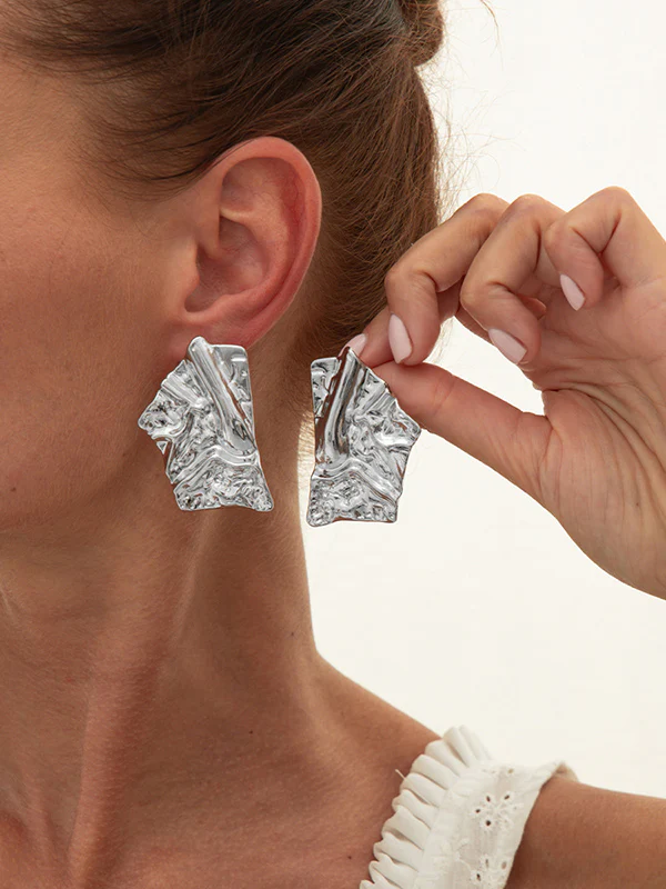 Normcore Geometric Drop Earrings - Image 2
