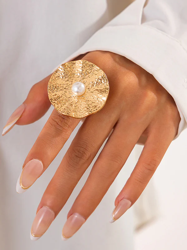 Geometric Pleated Shiny Rings Accessories - Image 6