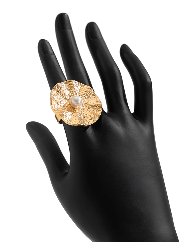 Geometric Pleated Shiny Rings Accessories - Image 9
